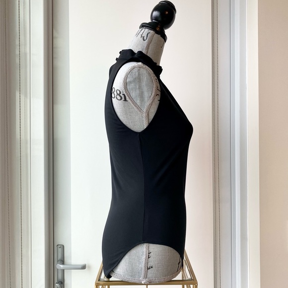 ZARA Mock Neck Black Bodysuit - Picture 4 of 13